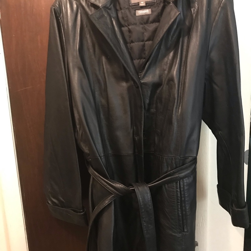Leather coat